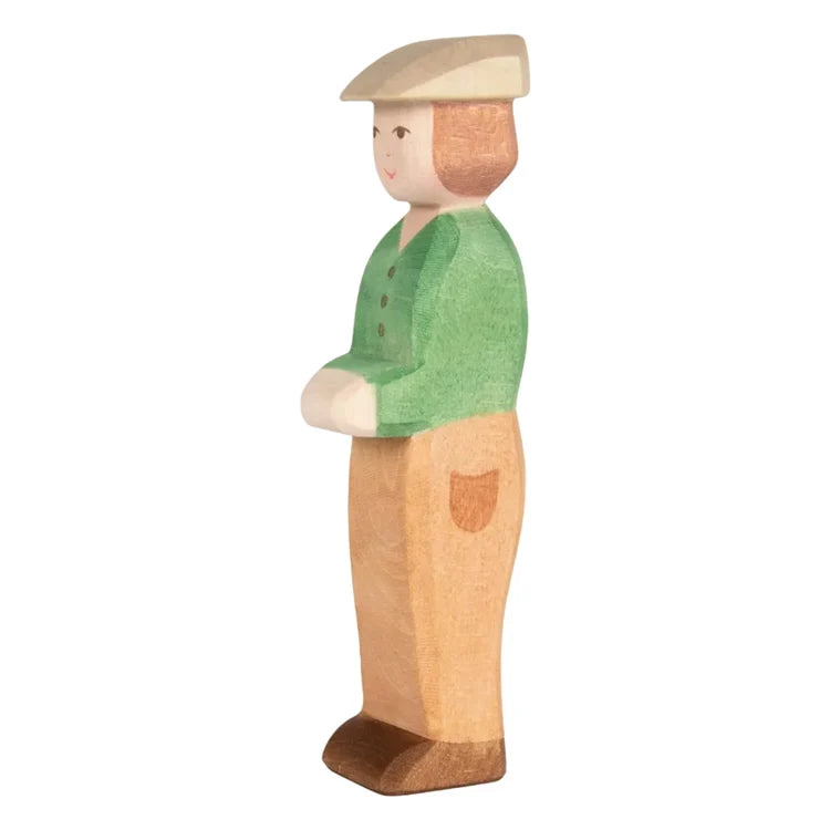 Houten speelfiguur Tractor Driver/ Young Farmer - 12 cm (10033)