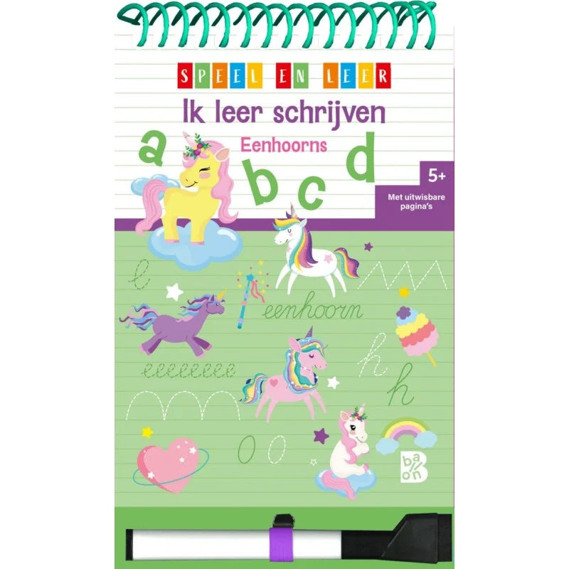 Ik leer schrijven Eenhoorns (uitwisbaar)