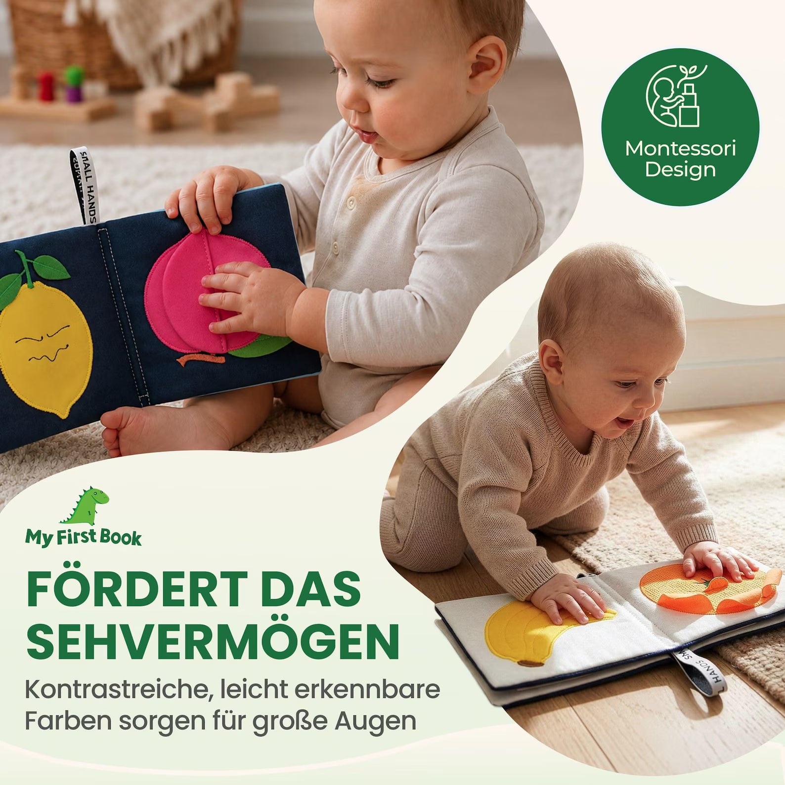 My First Book - Fruit Stoffen Babyboekje - vanaf 0 maanden