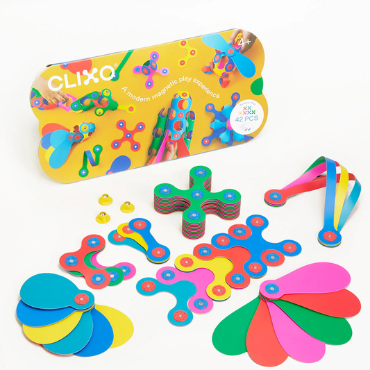 Clixo rainbow magnetische bouwset 42 stuks