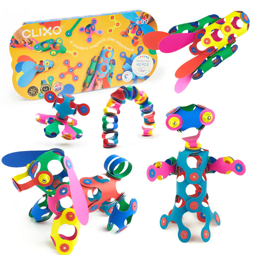 Clixo rainbow magnetische bouwset 42 stuks