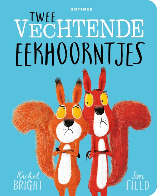 Twee vechtende eekhoorntjes | kartonboek