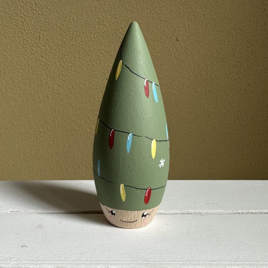 Handbeschilderde Kerstboom