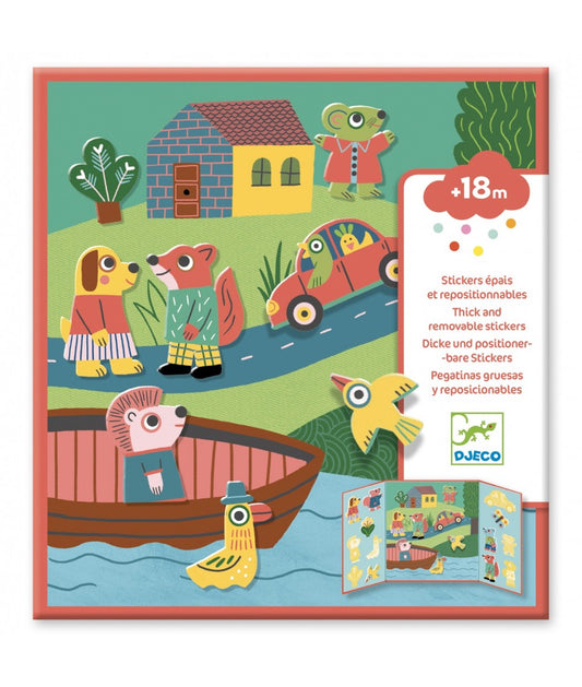 Djeco herbruikbare stickers - Dieren