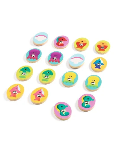 Djeco Ludo Sea - 4 spellen in 1 - bingo, memory, Ludo en vissen