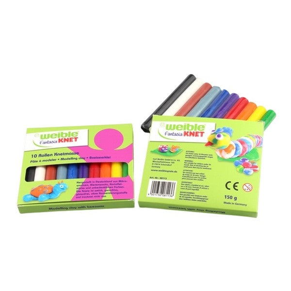 Weible Kneedwas Rol 10 kleuren - 150 gram in Karton
