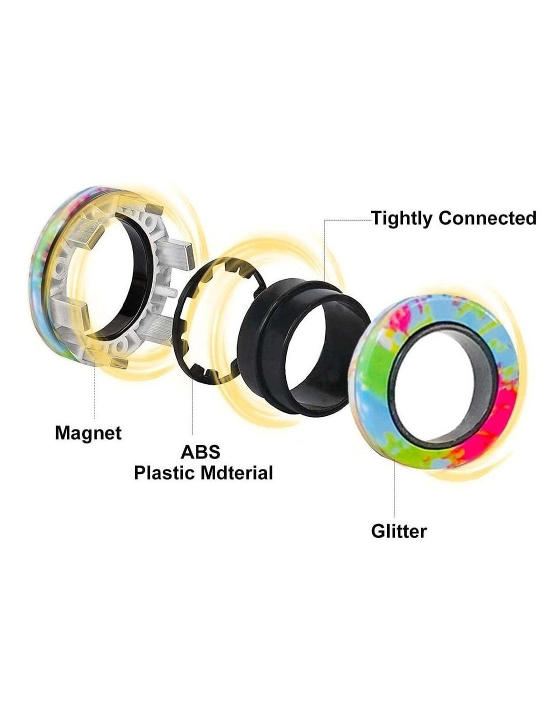Magnetic Rings Stim Toy Fidget
