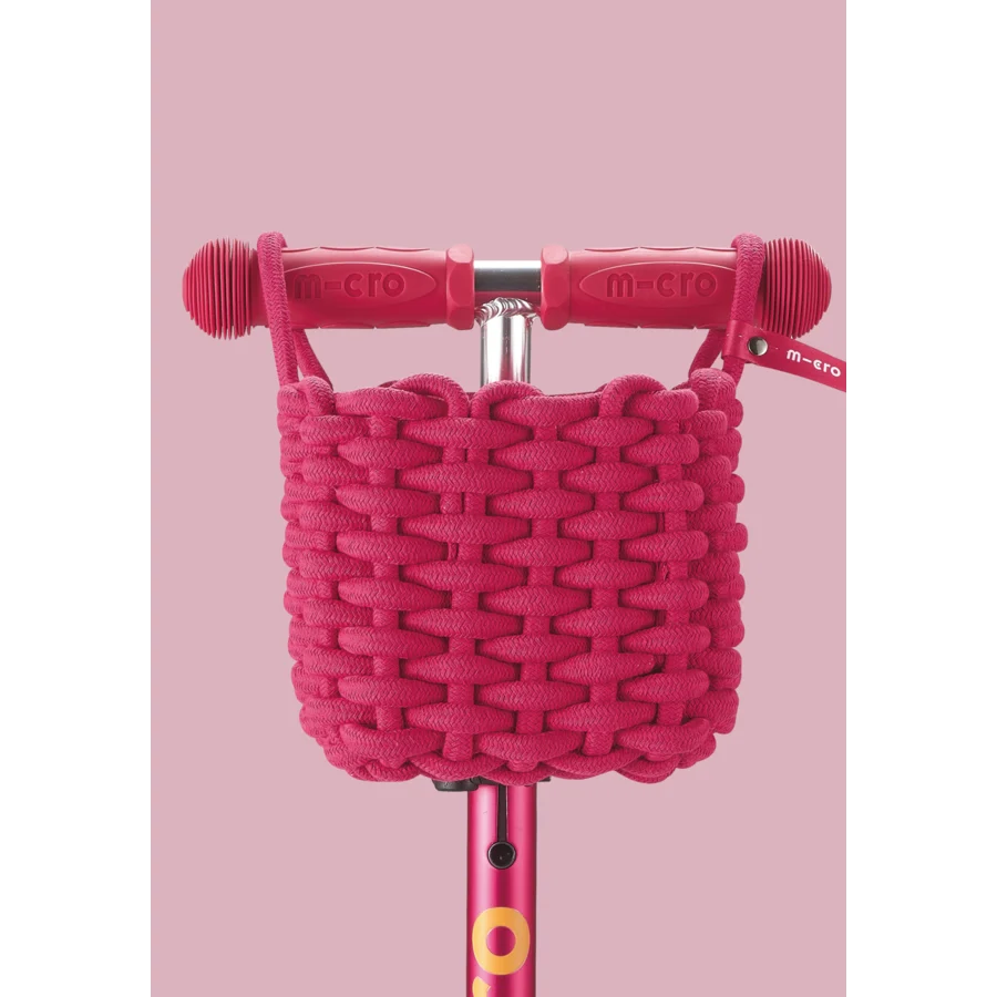 Micro Step mandje handgemaakt - katoen - Roze