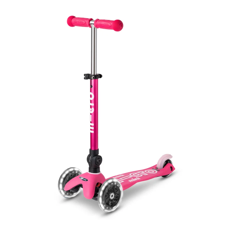 Micro Step - Mini Deluxe inklapbaar LED roze > 2 tot 6 jaar (max 50 kilo)