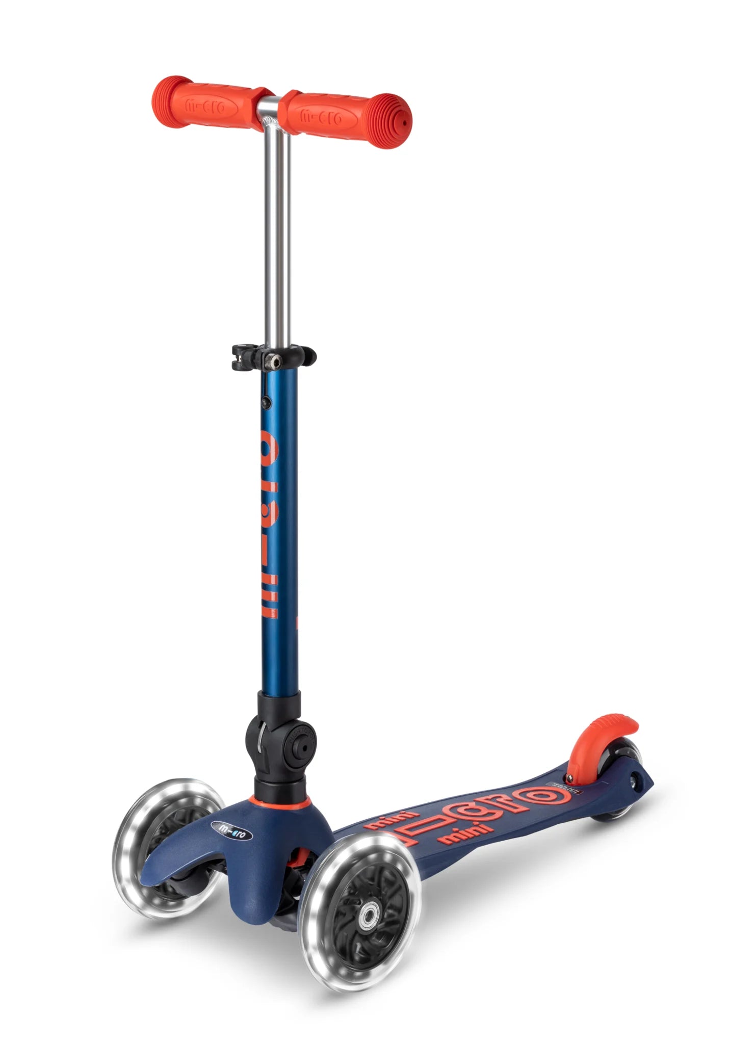 Micro Step - Mini Deluxe inklapbaar LED Marineblauw > 2 tot 6 jaar (max 50 kilo)