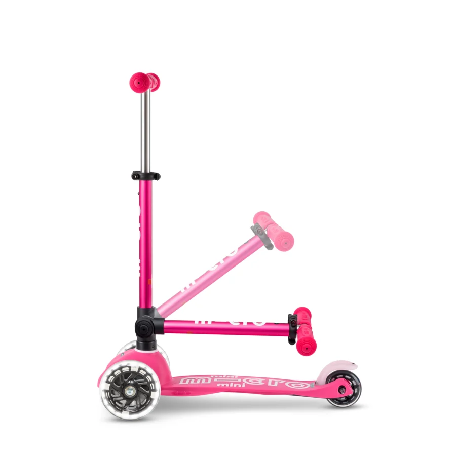Micro Step - Mini Deluxe inklapbaar LED roze > 2 tot 6 jaar (max 50 kilo)
