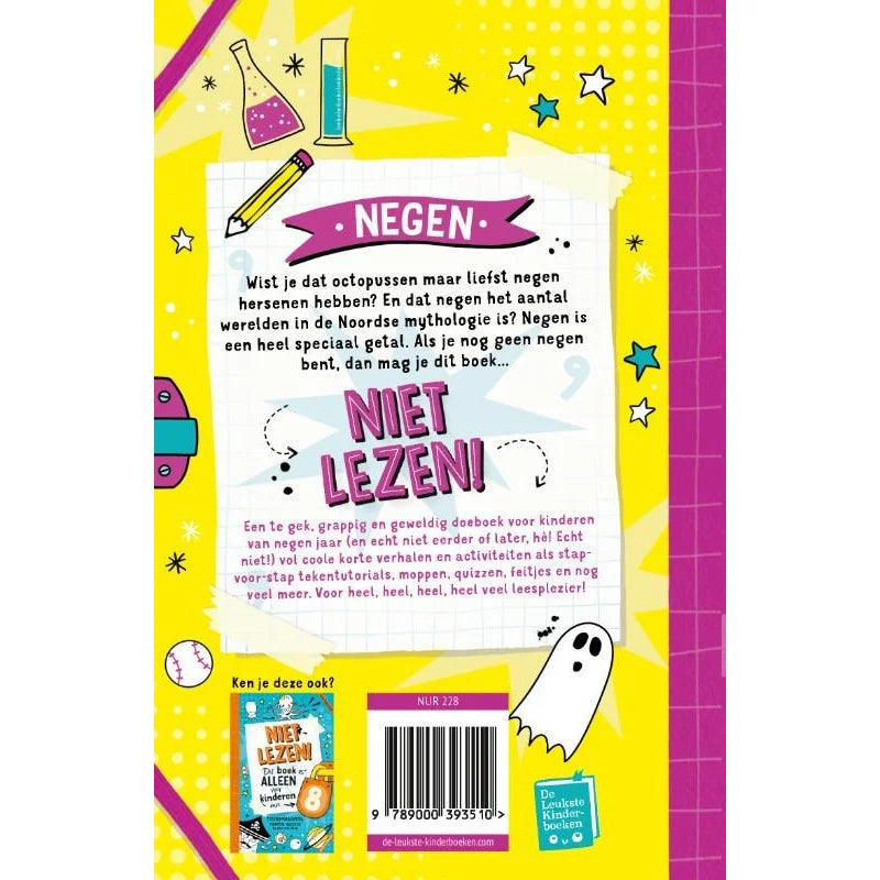 Niet lezen! Dit boek is alleen voor kinderen van 9 - DOEBOEK