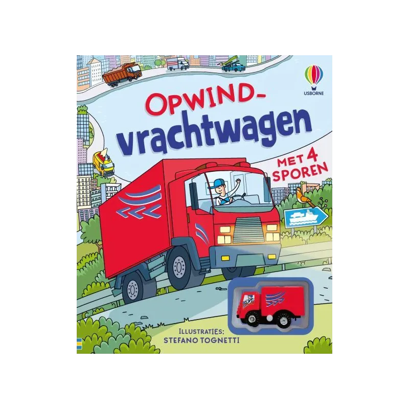 Usbrone Kartonboek: Opwindvrachtwagen