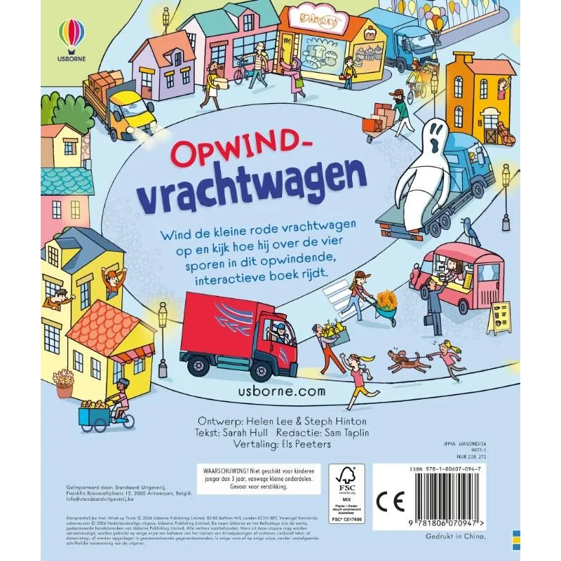 Usbrone Kartonboek: Opwindvrachtwagen