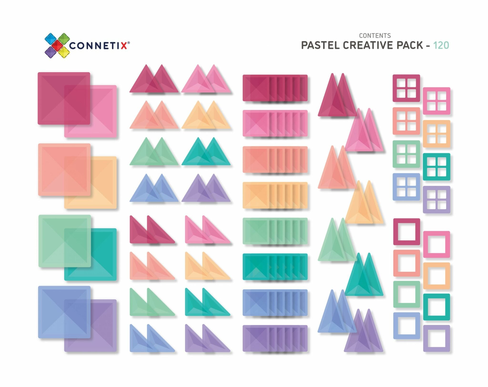 Connetix Creative Pack Pastel 120 stuks