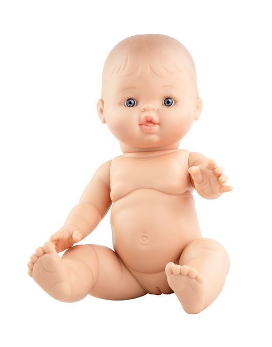 Paula Reina Pop Gordi meisje (bloot/blank/34cm) met kleertjes aan!