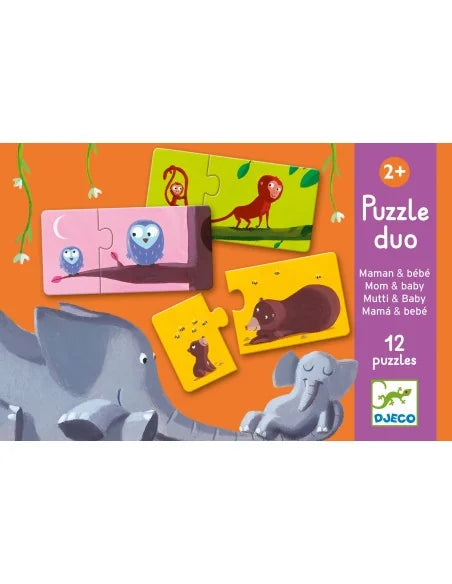 Djeco Puzzel duo - Mama en baby  > 2 jaar