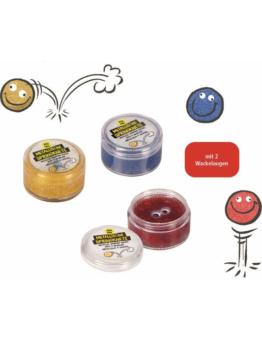 Stuiterende metallic klei met oogjes Wild + Cool