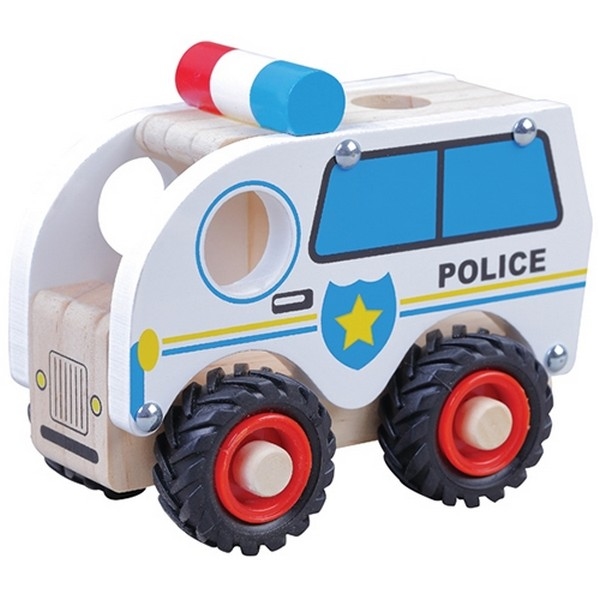 offset strak Anoi Houten Politieauto met rubberen wielen - De Grote Wolf – Houten Speelgoed  Eindhoven